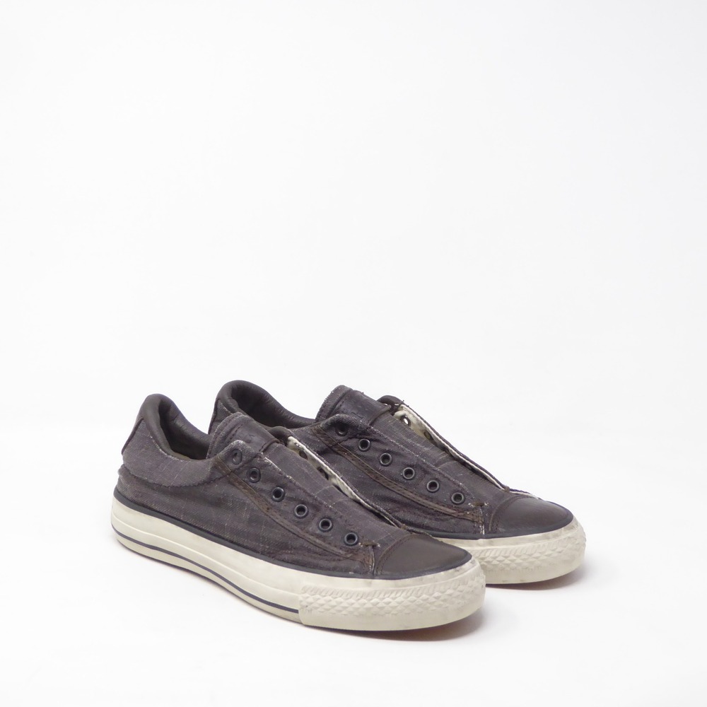 Converse x John Varvatos Womens Laceless Low-Top Slip-On Ox Grey Sneakers 8